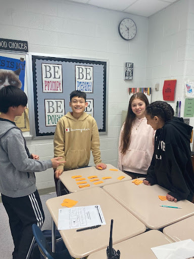 Students in Ms. Hession’s Civics class play a game of memory to match branches of government with their associated parts!