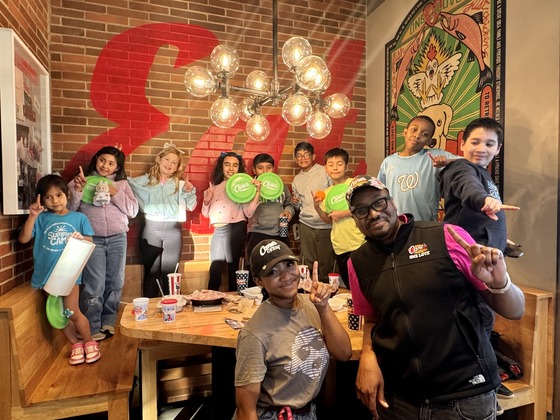 Upper students at Raising Canes