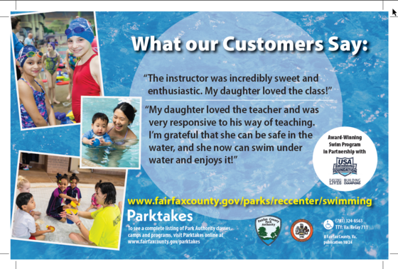 Customer Comments about Rec Center Swim Classes