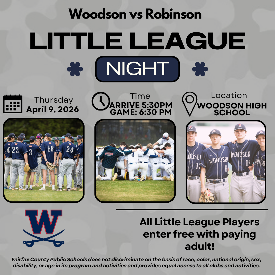 Woodson Baseball Little League flyer