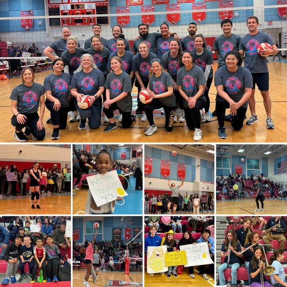 Volleyball Game Collage