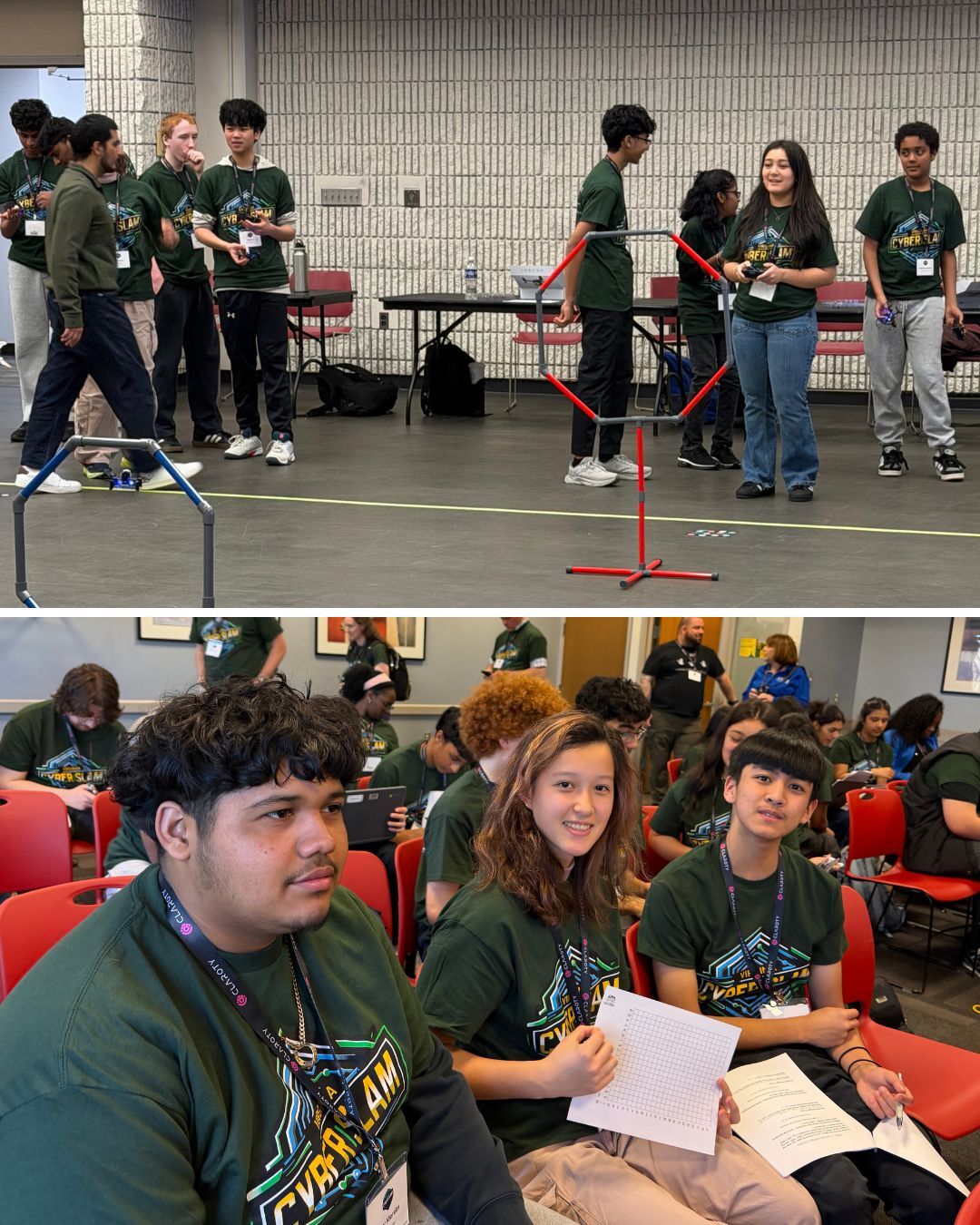 collage of students participating in Cyber Slam event