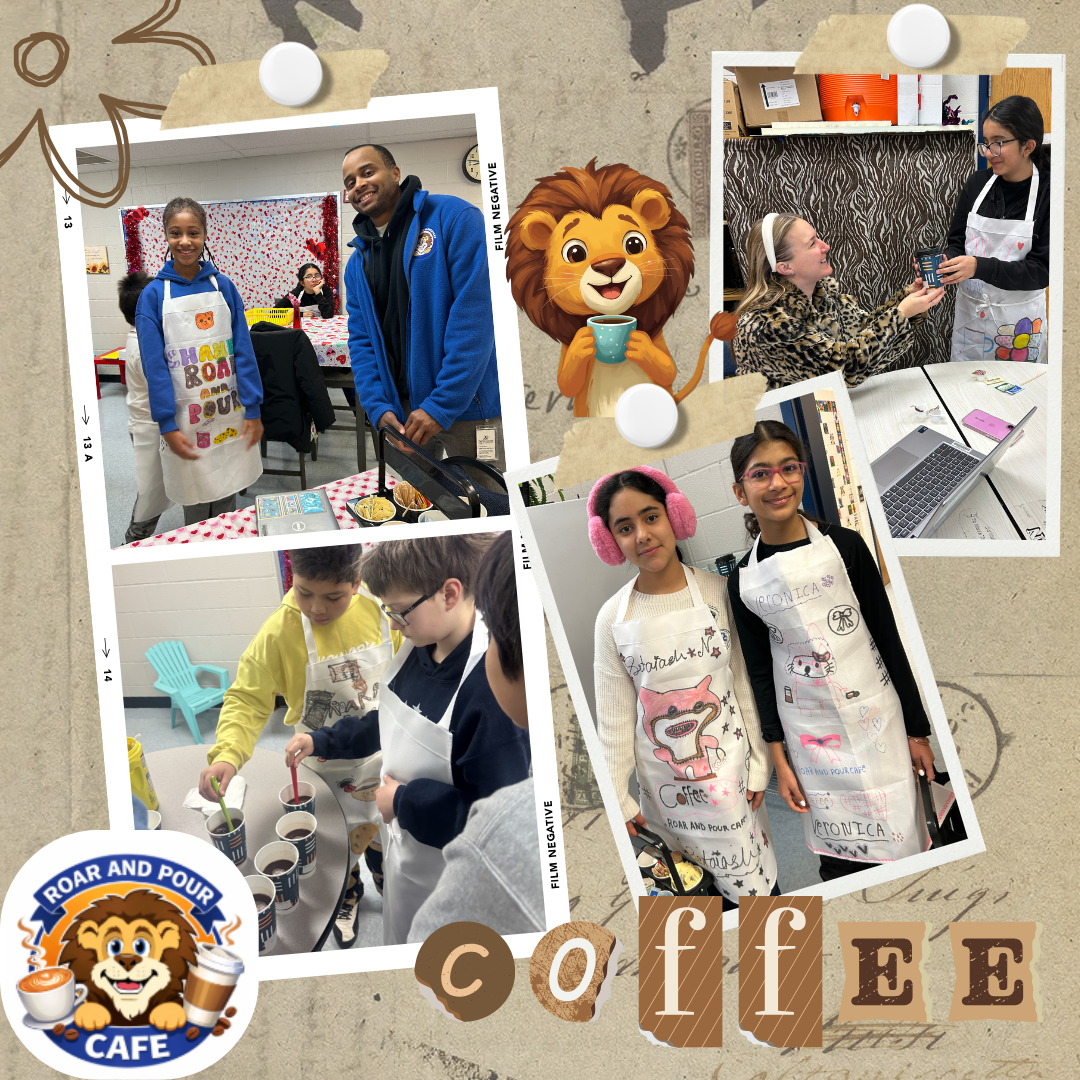 roar and pour coffee photo collage