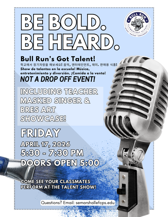 talent show information displayed with a picture of a microphone