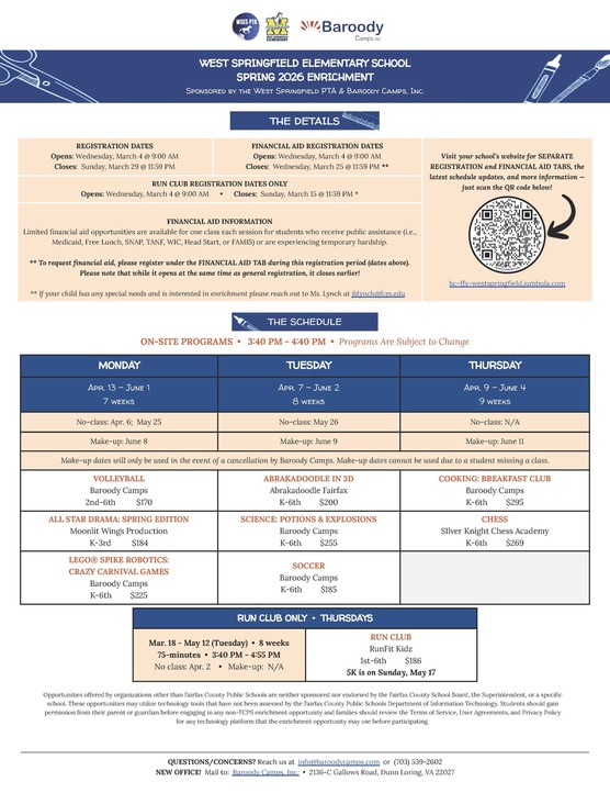 afterschool programs flyer