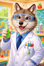 wolf in a lab coat
