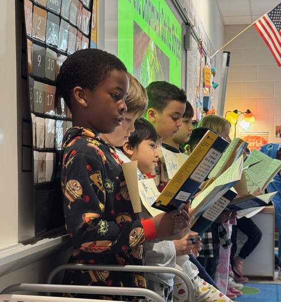 First grade Scotties performed Reader's Theater to families.