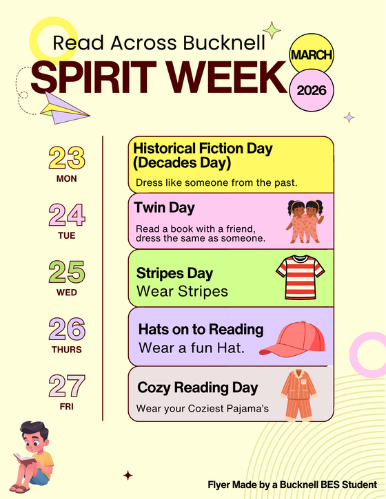 Read Across Bucknell Spirit Week Flyer