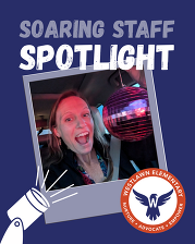 Soaring Staff Spotlight: selfie of Ms. Riffe