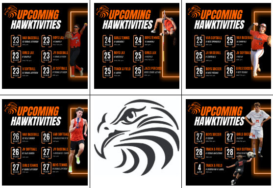decorative image: upcoming hawktivities, full text below