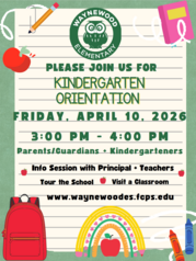 Kindergarten Orientation is April 10