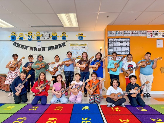 Students with new instruments