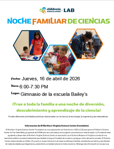 Family Science Night Flyer