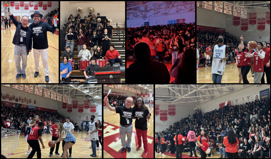 A collage of pictures form Annandale High School Fan Quest