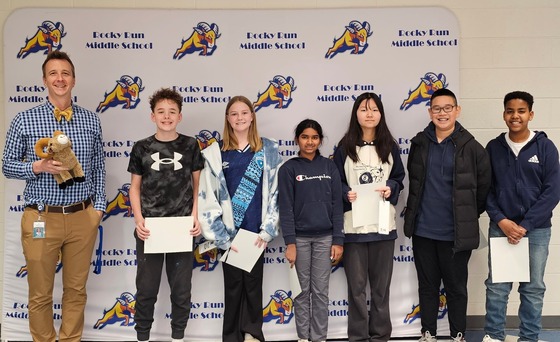 7th grade Rams on a Roll winners for February