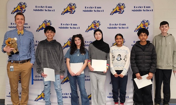 8th grade Rams on a Roll winners for February