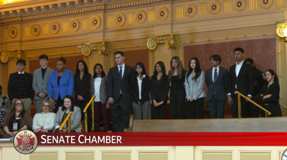 Senator Pekarsky's Student Leadership Program students in Richmond