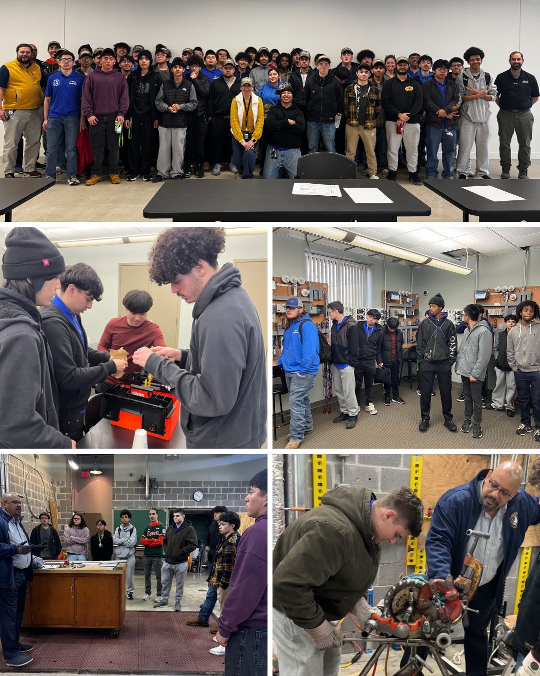 collage of students at electrical union