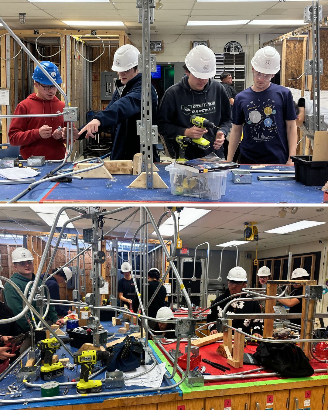 collage of electrical project photos