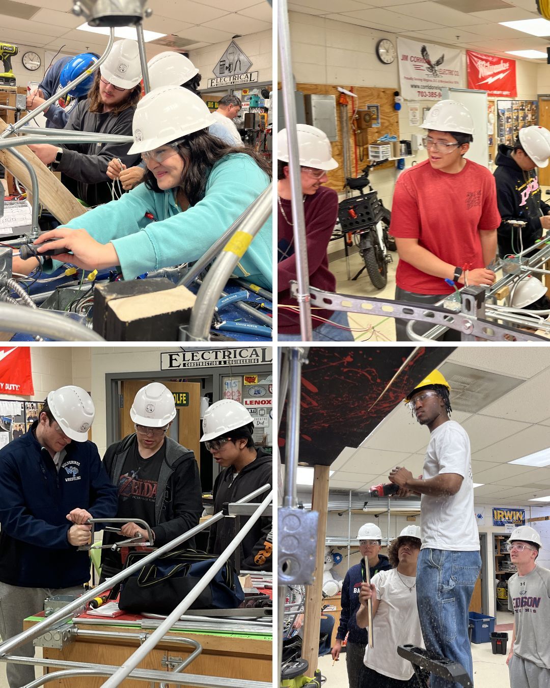 collage of electrical project photos