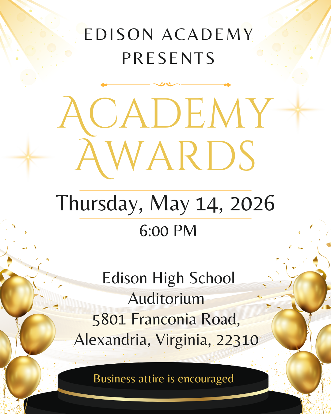 academy award flyer
