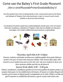 1st Grade Museum