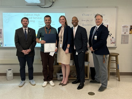 image of Mr. Marsh receiving the award