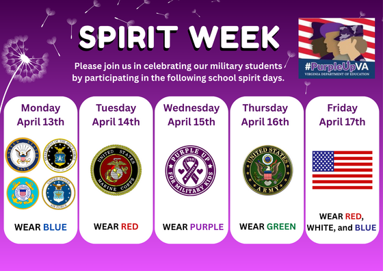 Month of the Military Child Spirit Week