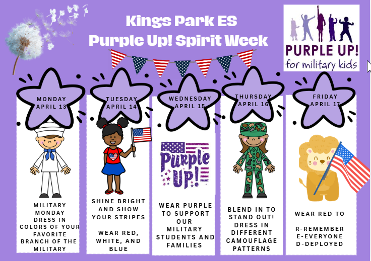 Purple Up Spirit Days