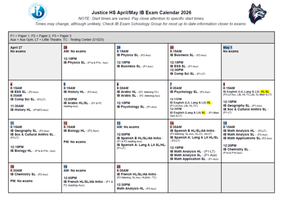 ib calendar