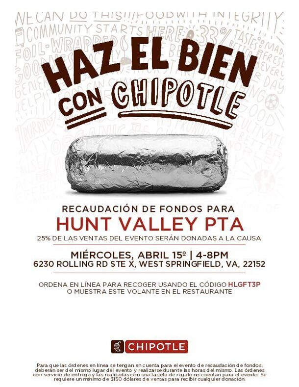 recaudación de fondos para Hunt Valley PTA