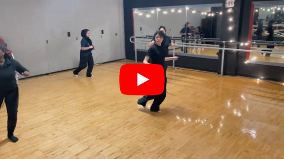 A screenshot of a dance class