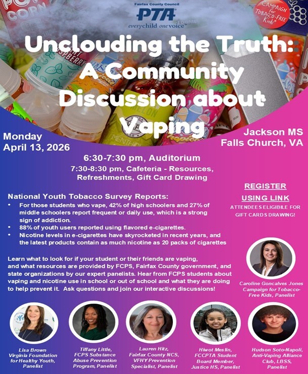 fairfax county council pta community discussion on vaping