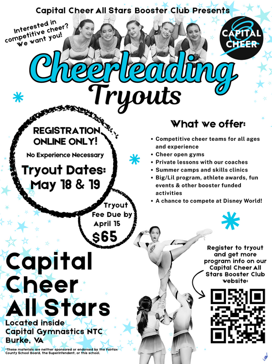 cheerleading tryouts flyer