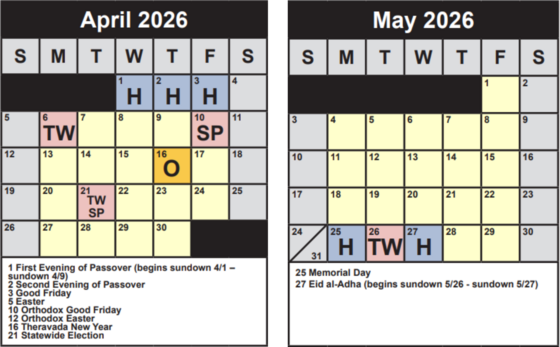 April and May