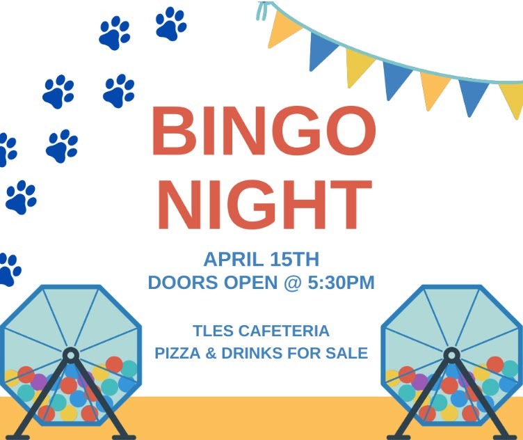 bingo night april 15 at 5:30 p.m.