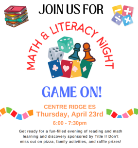 CRES Math & Literacy Night flyer