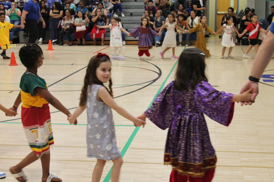 Students dancing at Heritage Festival 2025