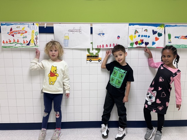 Montessori students featured with their space artwork