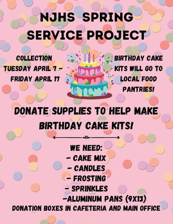 a photo of the NJHS Service Project flyer