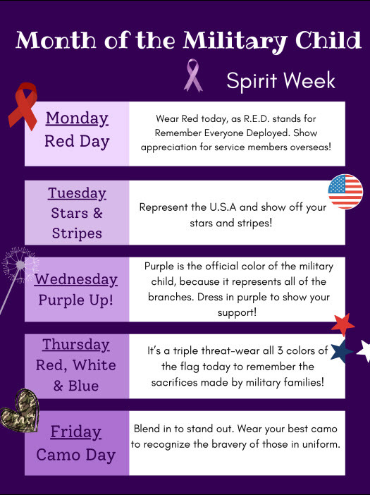 Purple Up Spirit Week