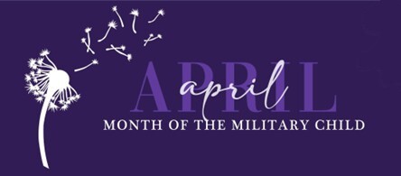 Purple dandelion and April Month of the Military Child