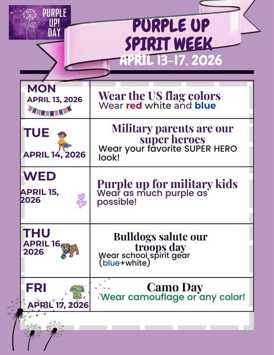 Purple Up Spirit Week