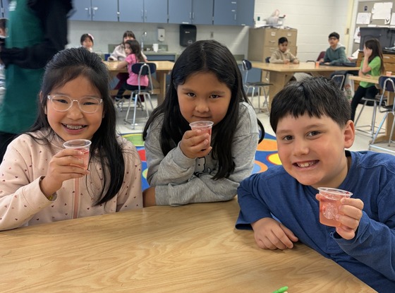 Students with a refresher drink 