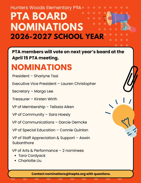 PTA board nominations- updated