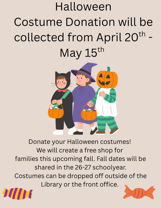 halloween costume donations graphic