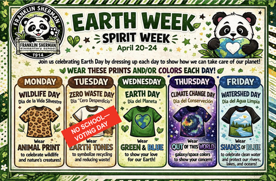 Earth Week flyer. All information detailed above.
