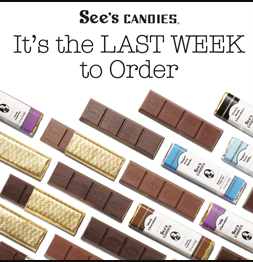 Last week to order See's Candies