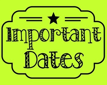 important dates clip art
