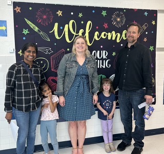 picture of principal at Kinder orientation